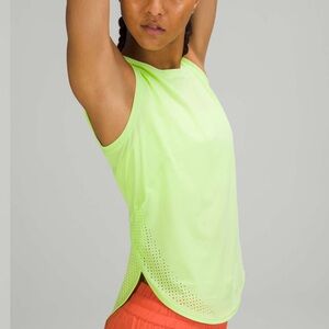 Lululemon High Neck Split Hem Run Tank Neo Mint Size 8